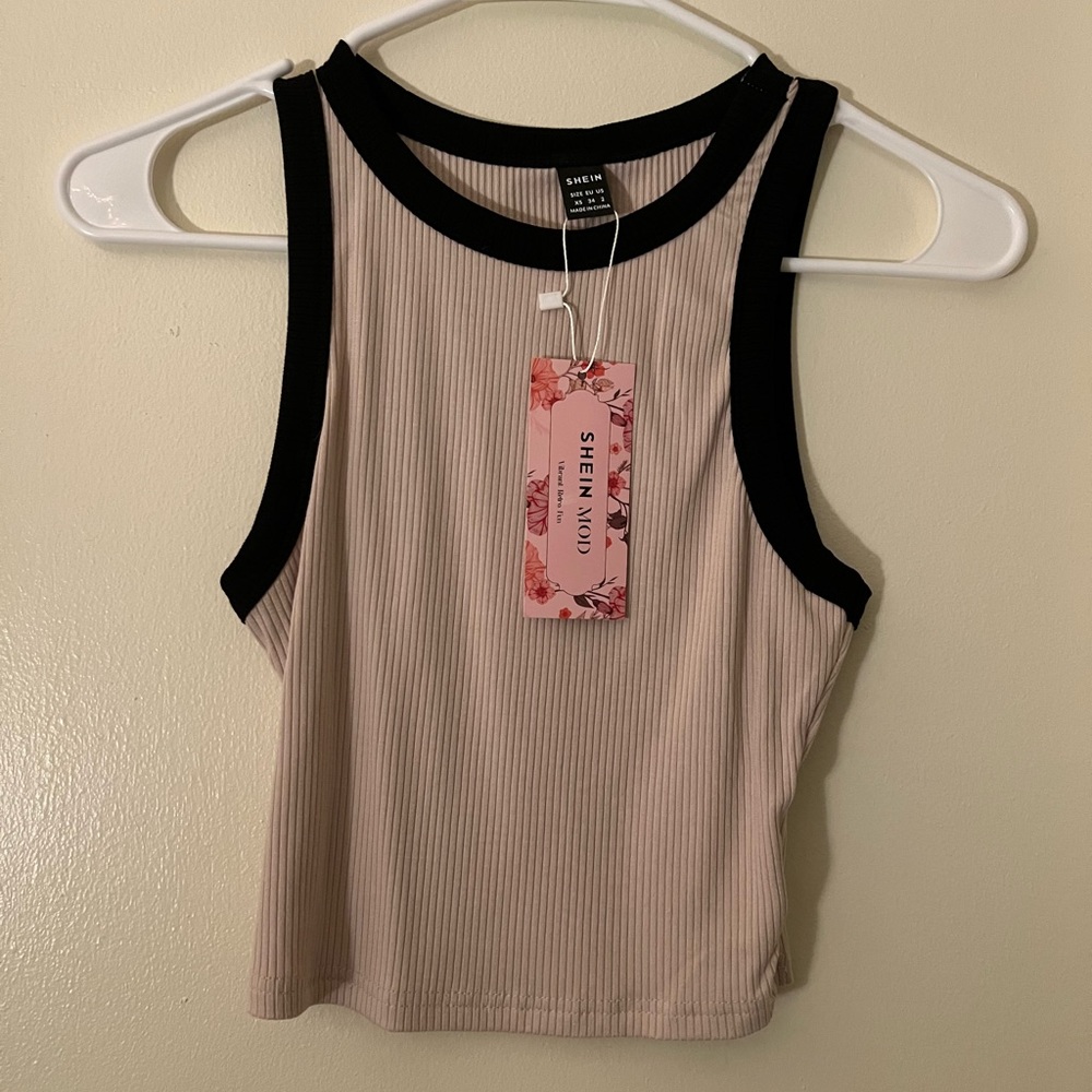 Tan SHEIN Tank Top